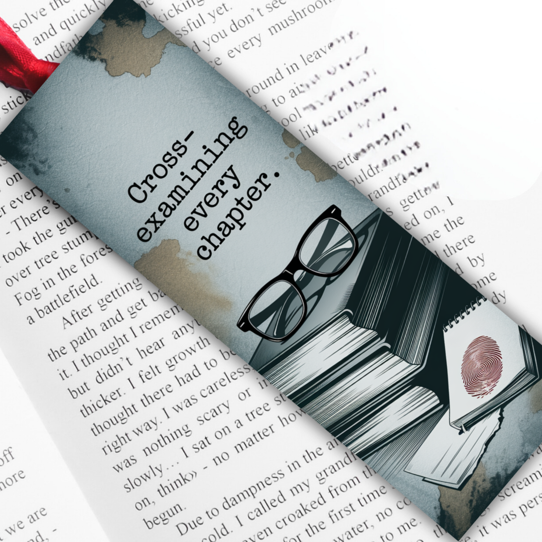 Crime Mystery Bookmark: Cross examining every chapter