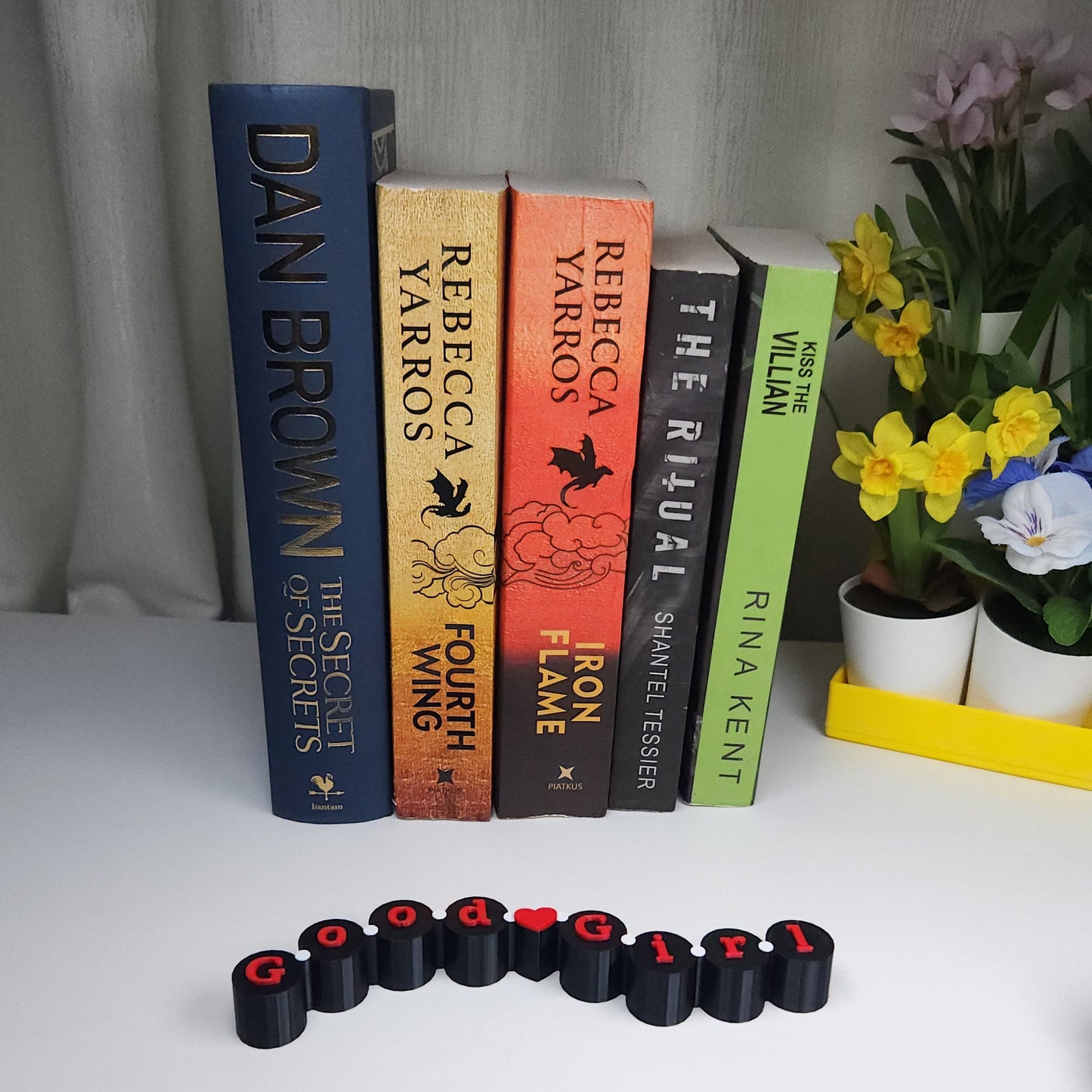 Good Girl Bookshelf Sign | Bookish Shelf Décor Inspired by Friendship Bracelet Beads (Copy)