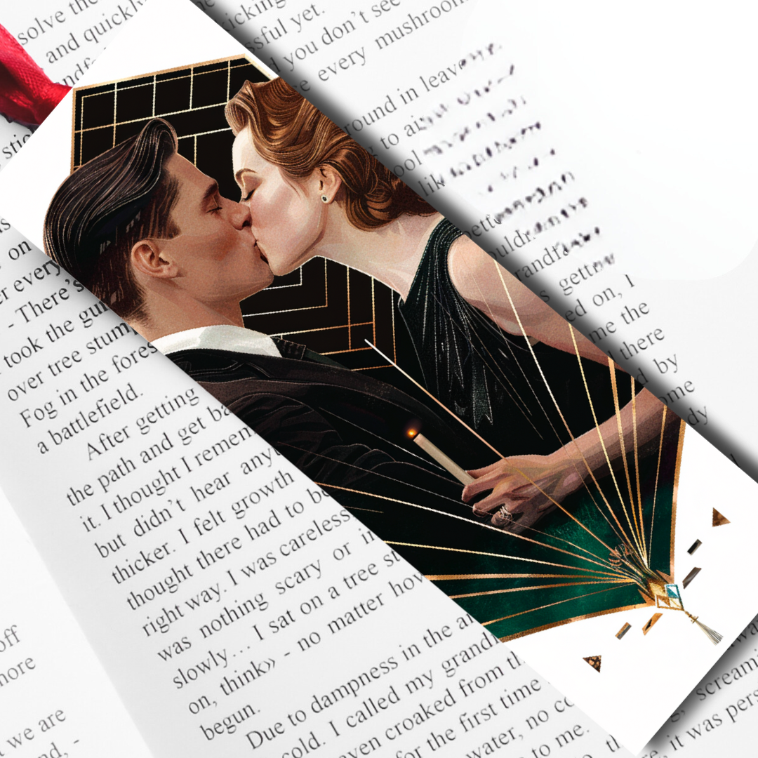 Vintage Art Deco Romance Bookmark