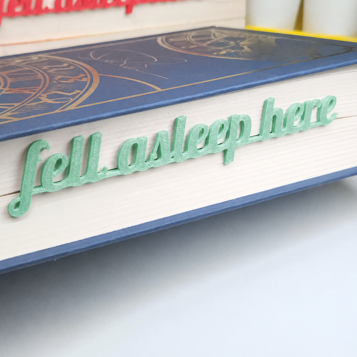 Fell Asleep Here – Page Insert Bookmark - Mint Green