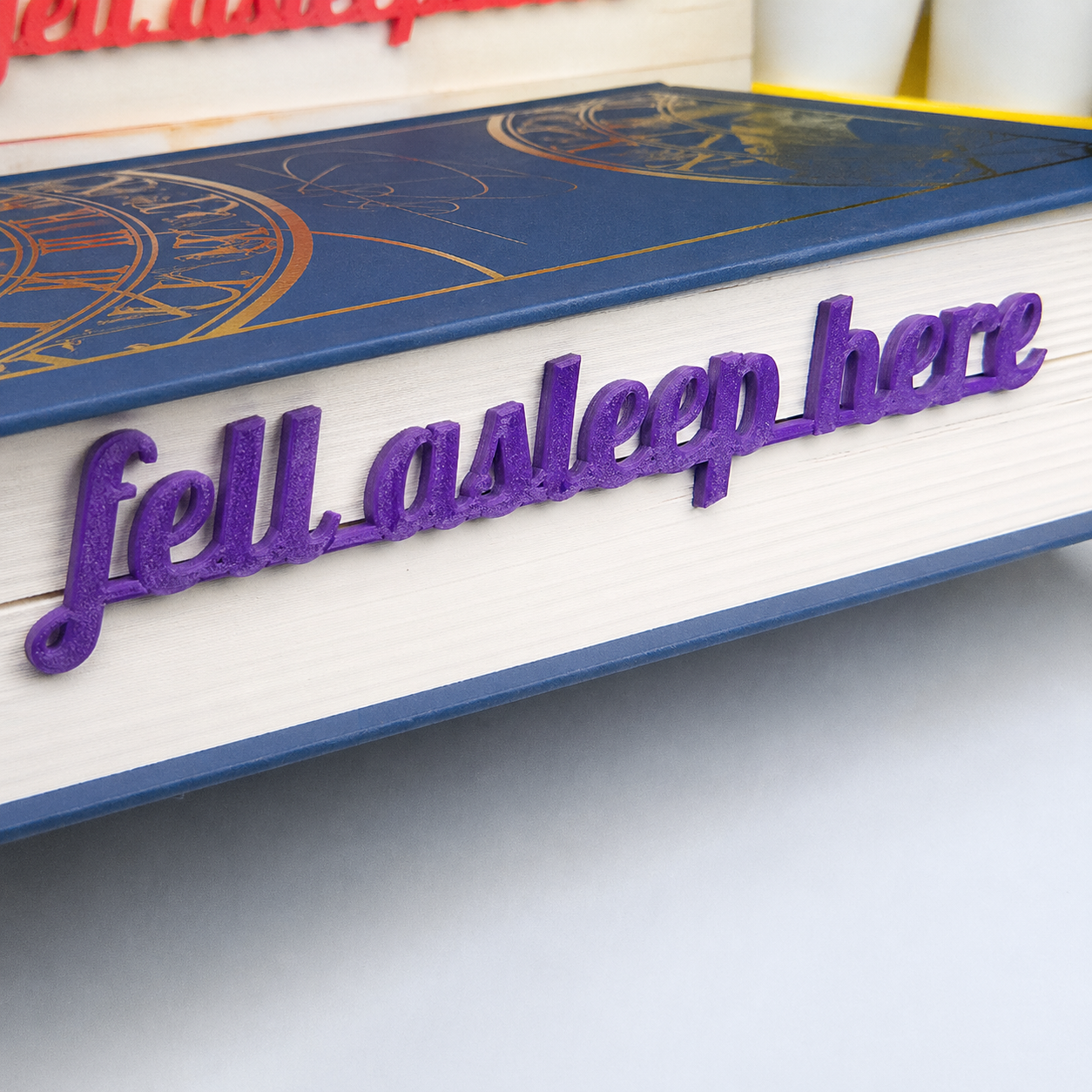 Fell Asleep Here – Page Insert Bookmark - Purple