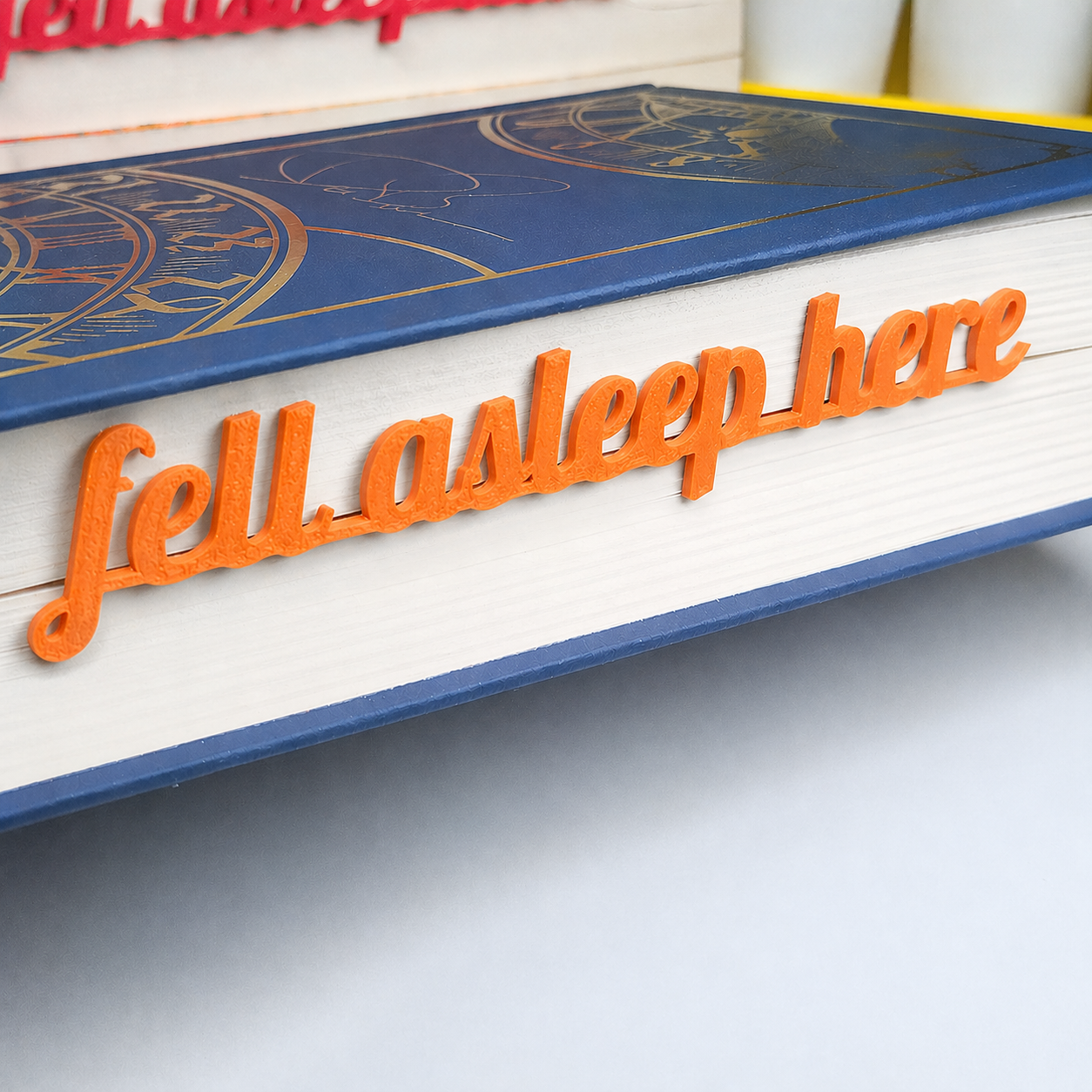 Fell Asleep Here – Page Insert Bookmark - Orange