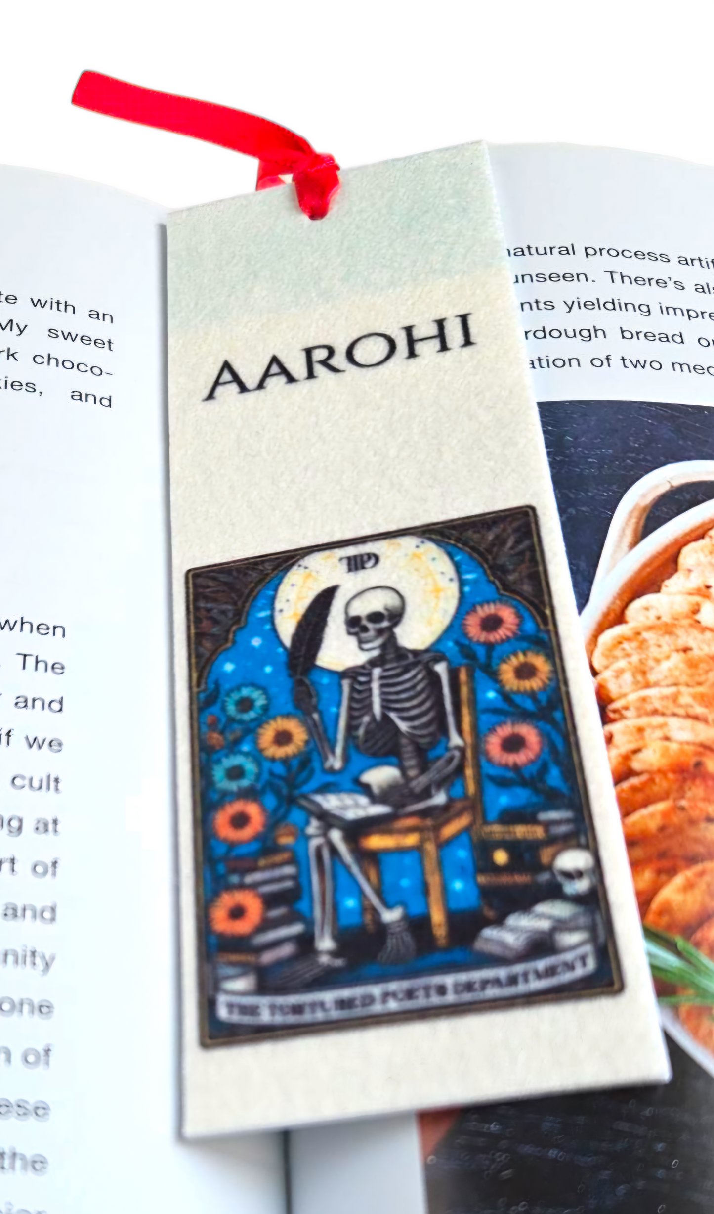 Taylor Swift Inspired Felt Bookmark - Personalised - Skeleton (The Tortured Poets Department)