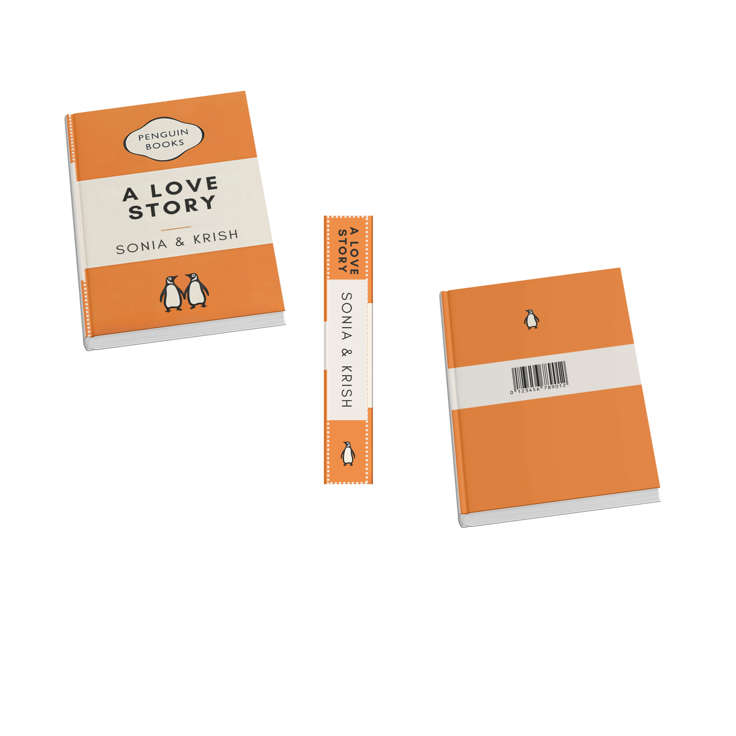 Personalized Miniature Penguin Classic Book 'A Love Story'