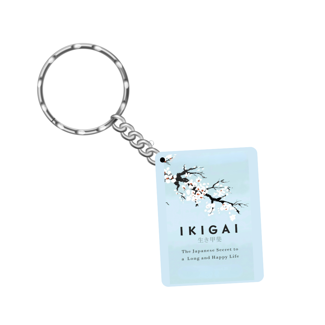 Bookcover Keychain - Ikigai Bookcover in Miniature!