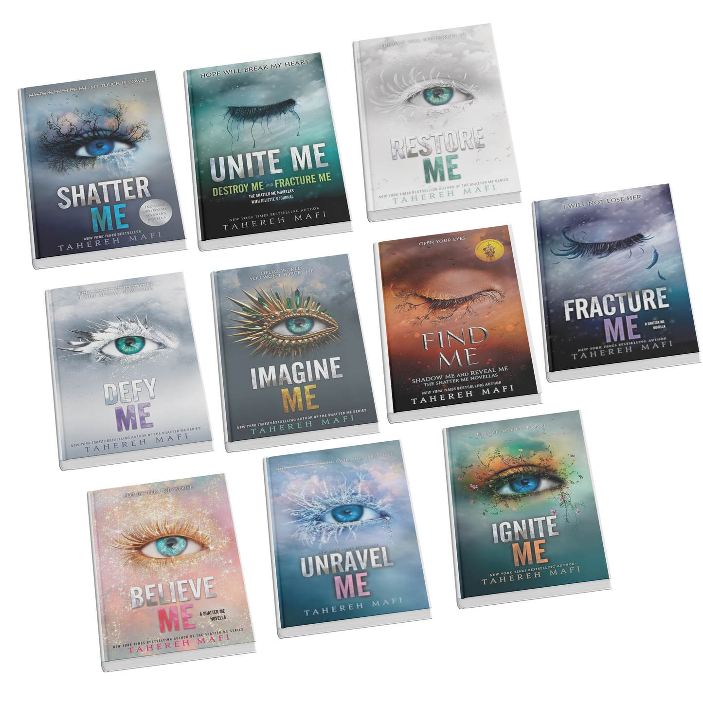 Tahereh Mafi - Miniature Books Replicas - Shatter Me Series (10 miniature book set)