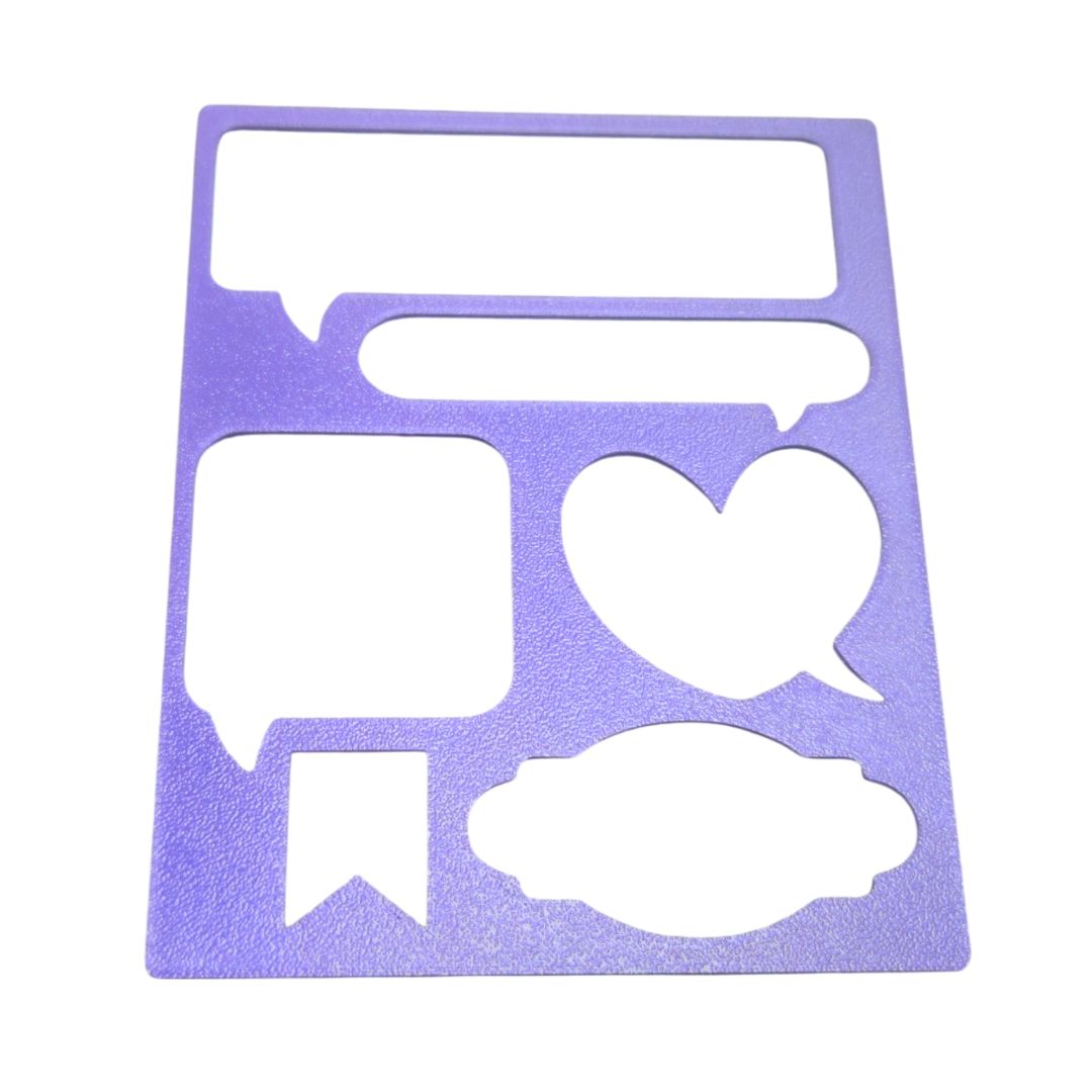 Journal Stencils | Speech Bubble, Book Tracker & Water Intake Tracker | PLA Plastic Reusable Planner Stencils