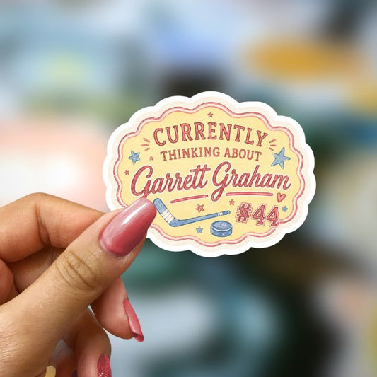 Bookish Vinyl Holographic Sticker - Off Campus - Currently Thinking About Garrett Graham