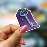 Bookish Vinyl Holographic Sticker - Unlock New Worlds