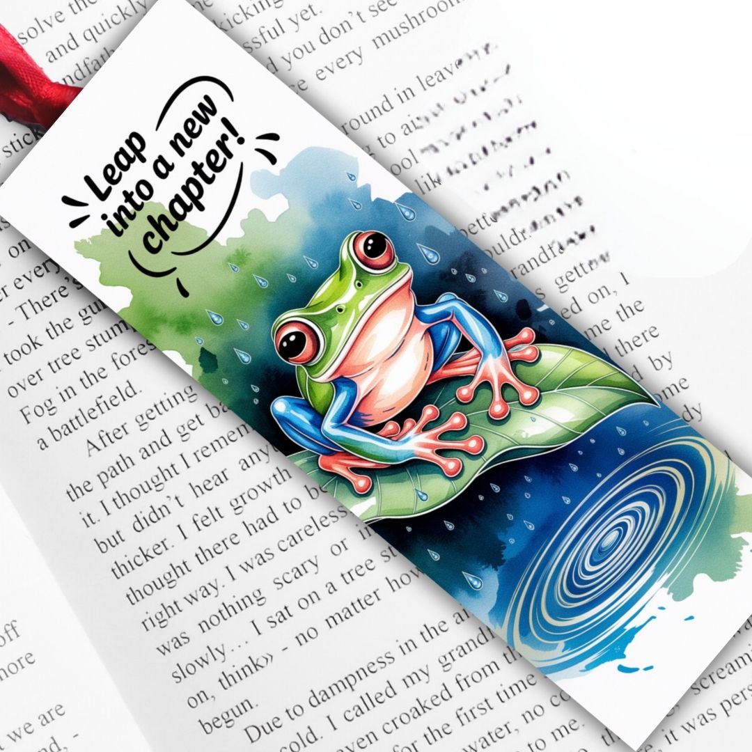 Bookmark with quote 'Leap into a new chapter"