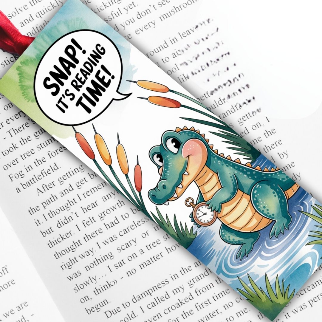 Bookmark with quote 'Snap! It's Reading Time!"