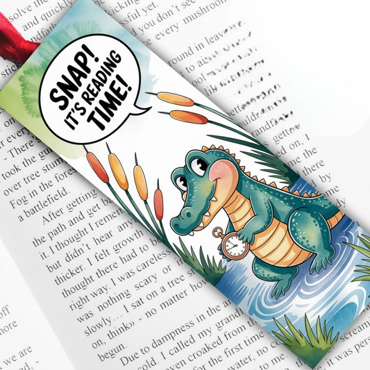 Bookmark with quote 'Snap! It's Reading Time!"