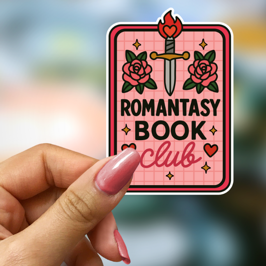 Bookish Vinyl Holographic Sticker - Romantasy Book Club