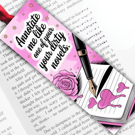 Spicy Bookmarks: "Annotate me like one of your dirty novels"