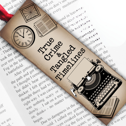 Crime Mystery Bookmark: True Crime & Tangled Timelines