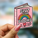 Bookish Vinyl Holographic Sticker - Slut For Books