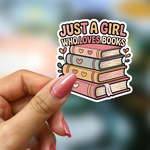 Bookish Vinyl Holographic Sticker - Just A Girl Who Loves Books