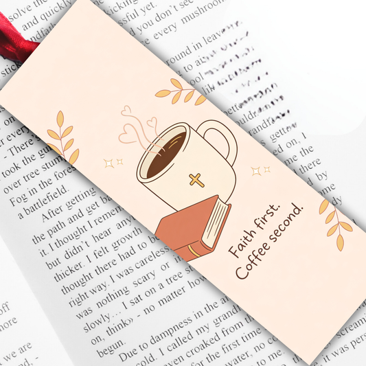 Christian Bookmarks: Faith First Coffee Second