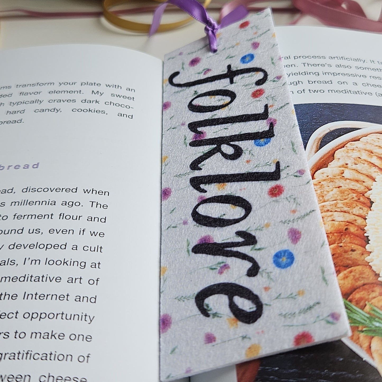 Taylor Swift Felt Bookmark - Folklore Floral