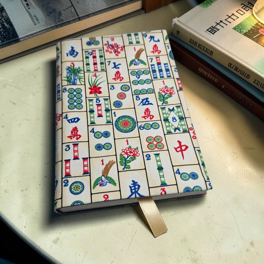 Mahjong Fabric Dust Jacket — Protect Your Books in Style