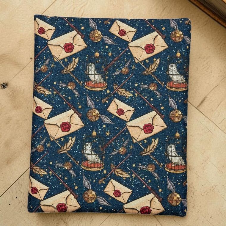 Harry Potter Inspired Blue Fabric Dust Jacket — Protect Your Books in Style