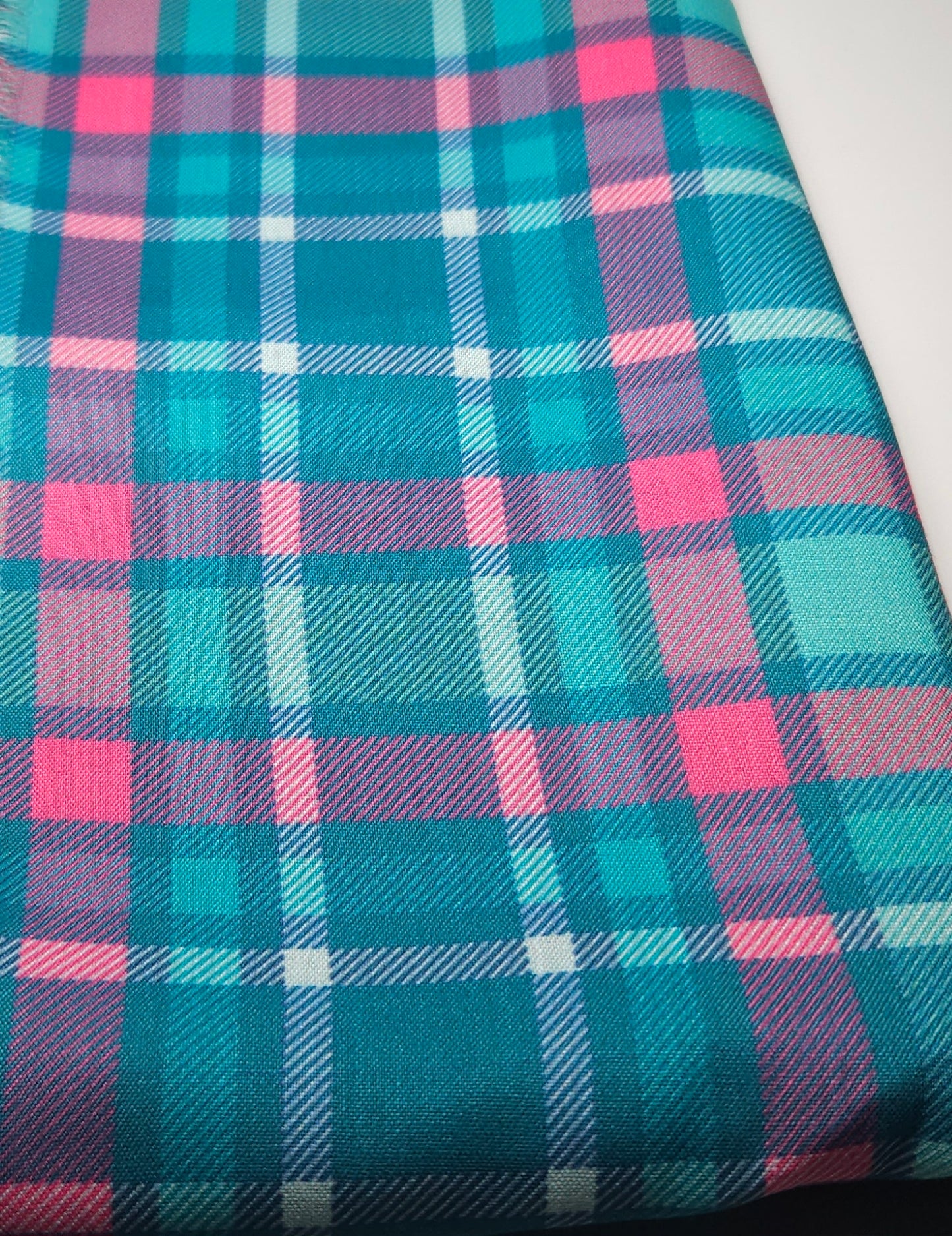 Madras Checks Emerald Fabric Dust Jacket — Protect Your Books in Style