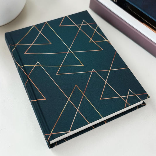 Geometric Triangle Book Fabric Dust Jacket — Protect Your Books in Style