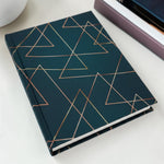 Geometric Triangle Book Fabric Dust Jacket — Protect Your Books in Style