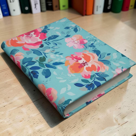 Summer Bloom Fabric Dust Jacket — Protect Your Books in Style
