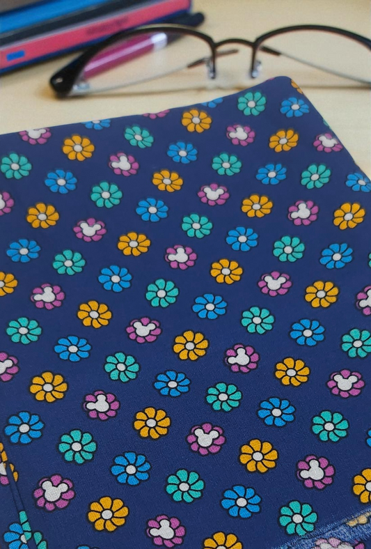 Mickey Floral Fabric Dust Jacket — Protect Your Books in Style