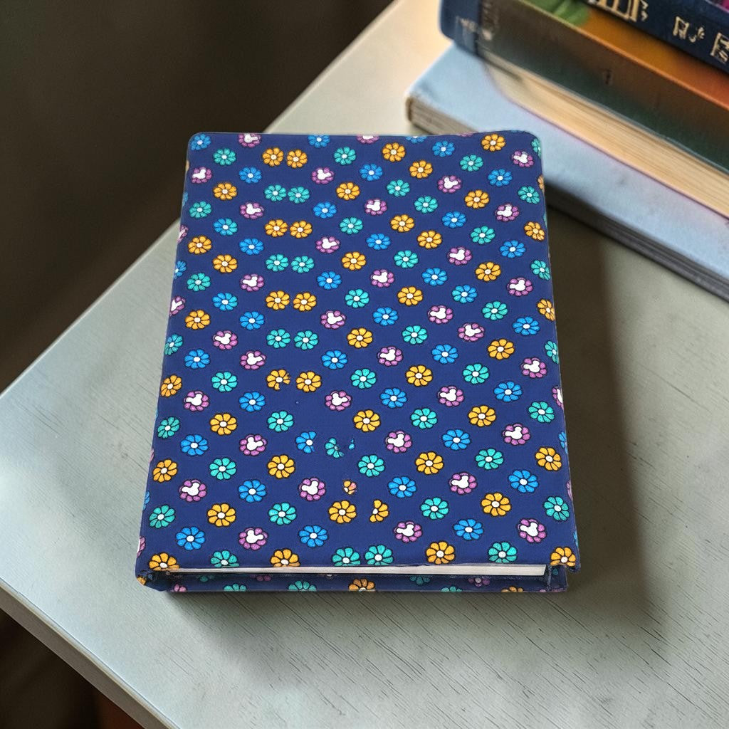 Mickey Floral Fabric Dust Jacket — Protect Your Books in Style