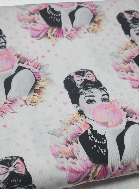 Audrey Hepburn Inspired Fabric Dust Jacket — Protect Your Books in Style