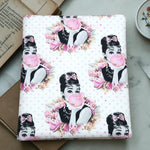 Audrey Hepburn Inspired Fabric Dust Jacket — Protect Your Books in Style