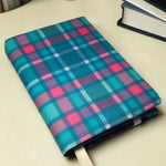 Madras Checks Emerald Fabric Dust Jacket — Protect Your Books in Style