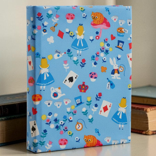 Alice in Wonderland Book Fabric Dust Jacket — Protect Your Books in Style