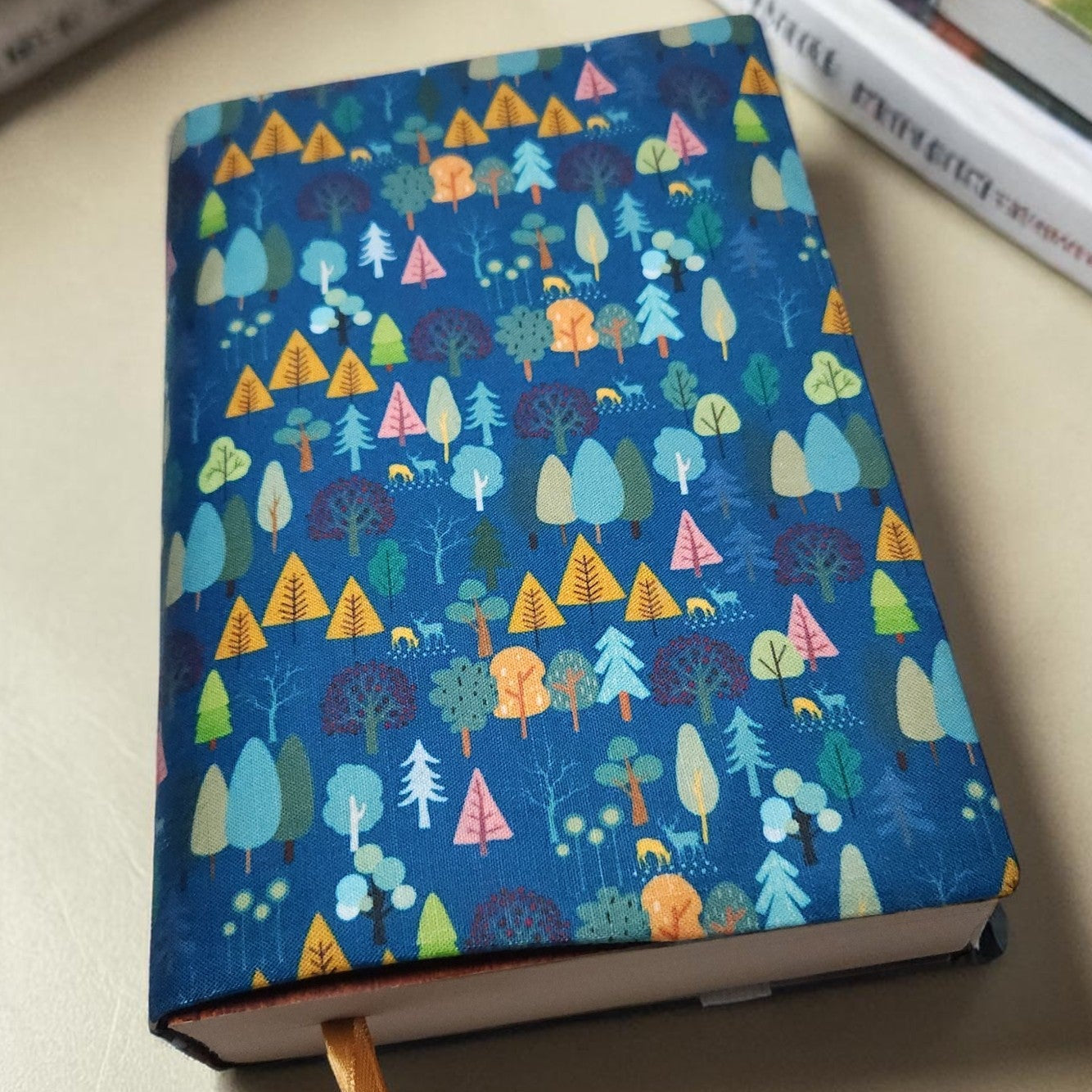 Evergreen Forest Fabric Dust Jacket — Protect Your Books in Style