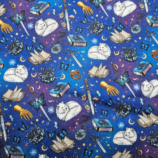 Romantasy Fantasy Fabric Dust Jacket — Protect Your Books in Style