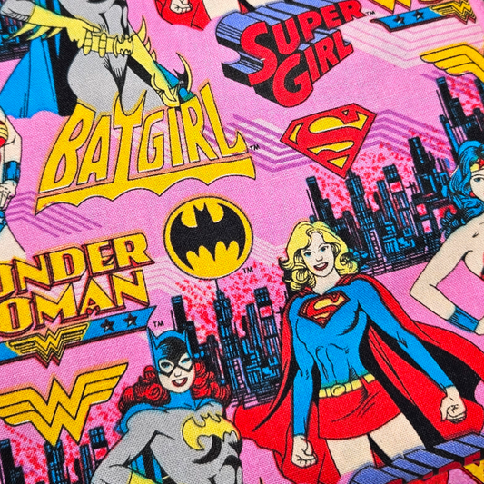 Super Heroine Book Fabric Dust Jacket — Protect Your Books in Style