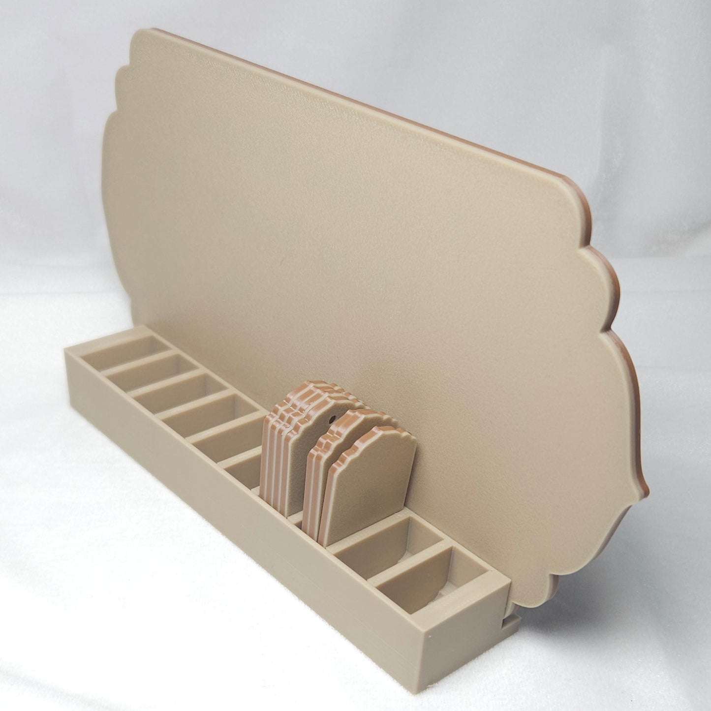 Book Reading Tracker / Counter Sign - Beige & Brown