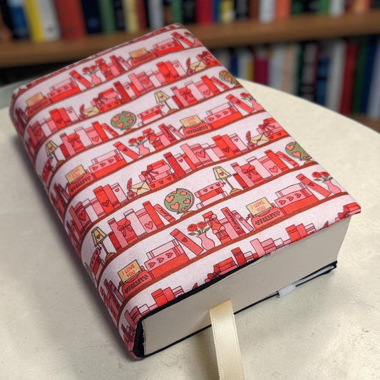 Bookish Theme Fabric Dust Jacket — Protect Your Books in Style  - Sweetheart Valentines