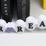 Dear Reader Bookshelf Sign | Bookish Shelf Décor Inspired by Friendship Bracelet Beads