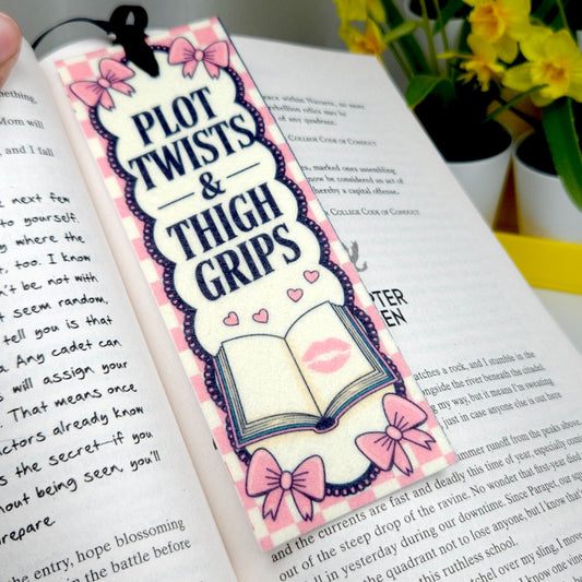 Spicy Bookmarks: "Plot Twists & Thigh Grips"