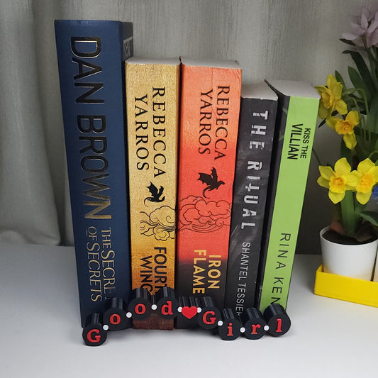 Good Girl Bookshelf Sign | Bookish Shelf Décor Inspired by Friendship Bracelet Beads (Copy)