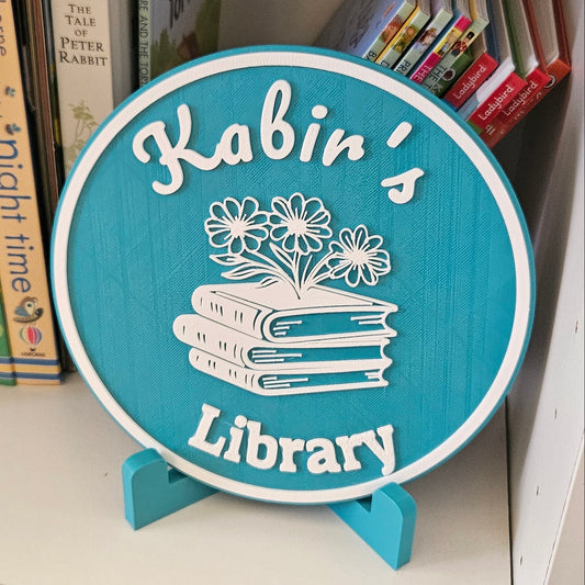 Custom Library Sign – 6” Round