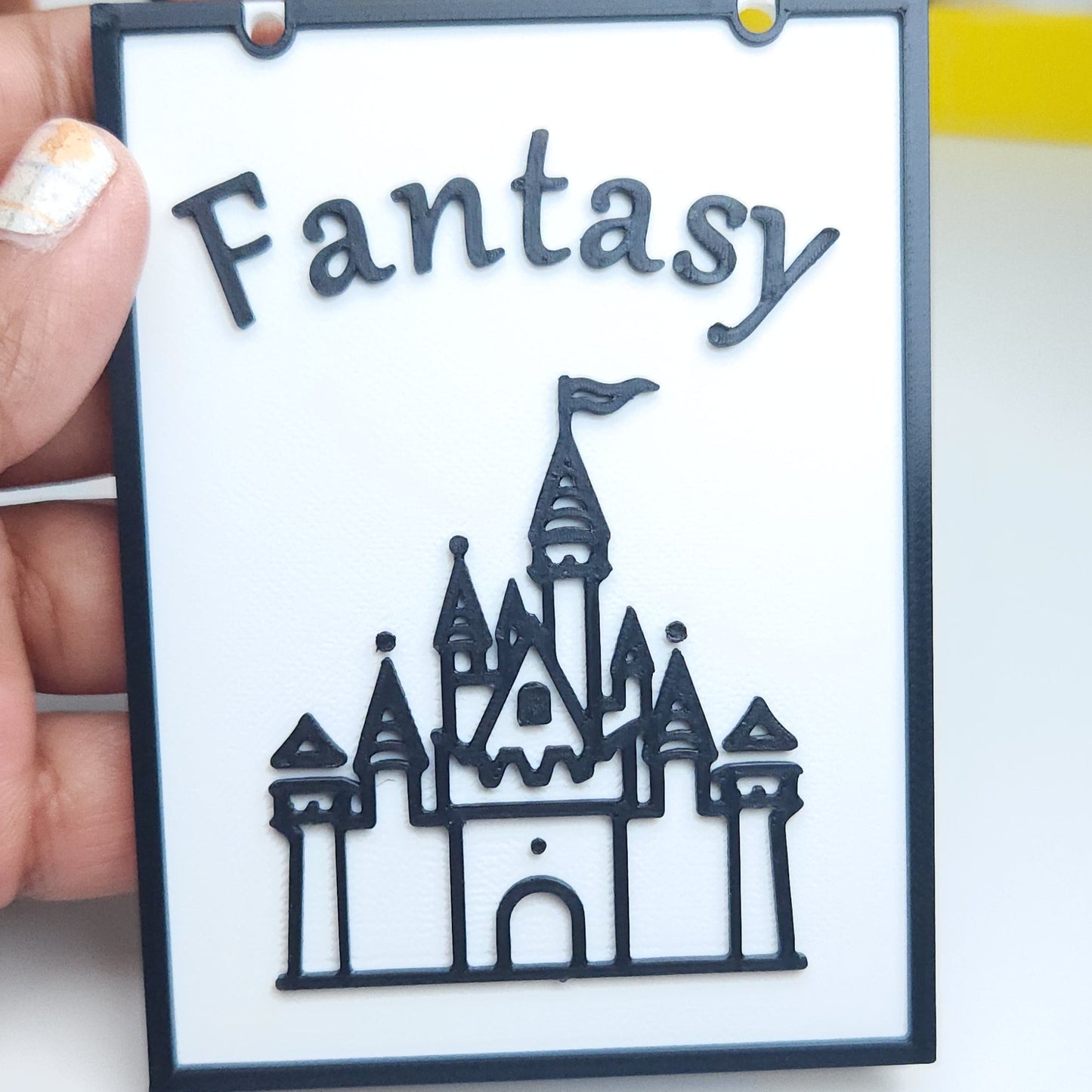Bookshelf Genre Divider Sign | 3D Printed Bookish Shelf Sign | Book Organizer Black White Sign