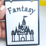 Bookshelf Fantasy Genre Divider Sign | 3D Printed Bookish Shelf Sign | Book Organizer Black White Sign