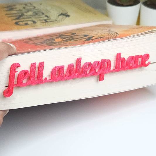 Book Lover Gift, Funny Bookmark, Fell Asleep Here Page Holder, Reader Gift, Book Club Gift, Reading Accessory
