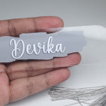 Personalised Acrylic Name Bookmark with Tassel | Custom Book Lover Gift Grey