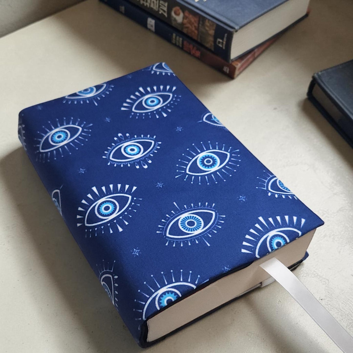 Nazar Evil Eye Fabric Dust Jacket — Protect Your Books in Style