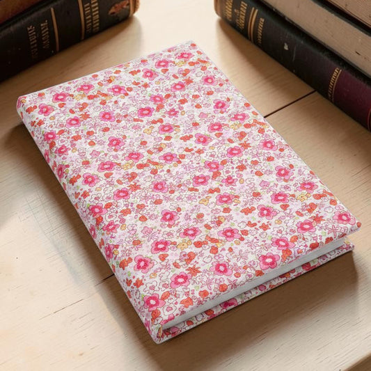 Blush Wildflower Book Fabric Dust Jacket — Protect Your Books in Style